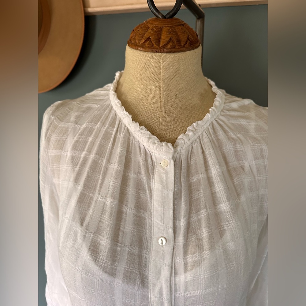 FREE PEOPLE maxi tired white Edie dress button down sz small - Picture 13 of 16